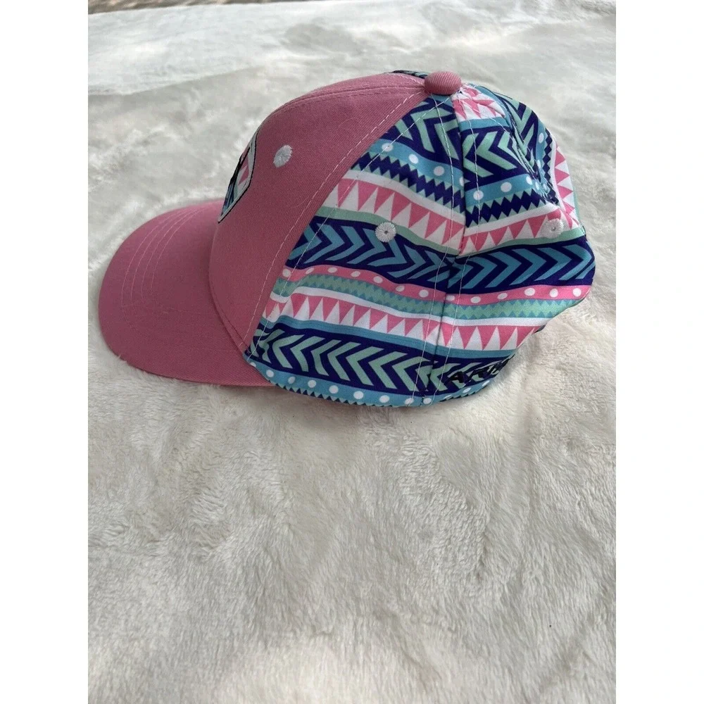 Ariat Youth Girls Hat Western Horses SnapBack Adjustable Multicolor‎ Very Good!
